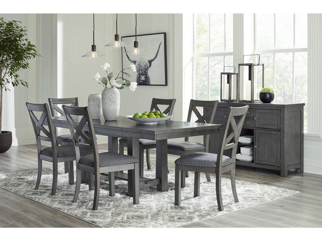 Myshanna Gray Dining Room Set / 7pc - Ornate Home