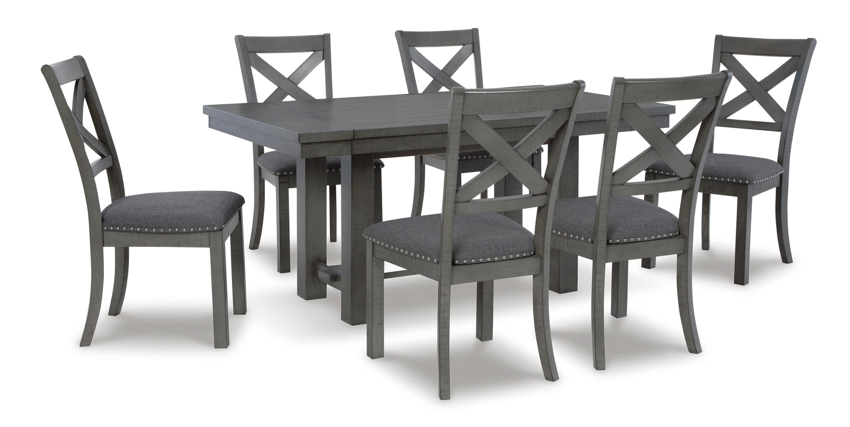 Myshanna Gray Dining Room Set / 7pc - Ornate Home