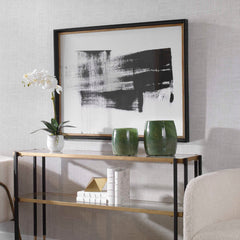 Mystere Black/White Framed Contemporary Print - Ornate Home