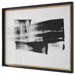 Mystere Black/White Framed Contemporary Print - Ornate Home