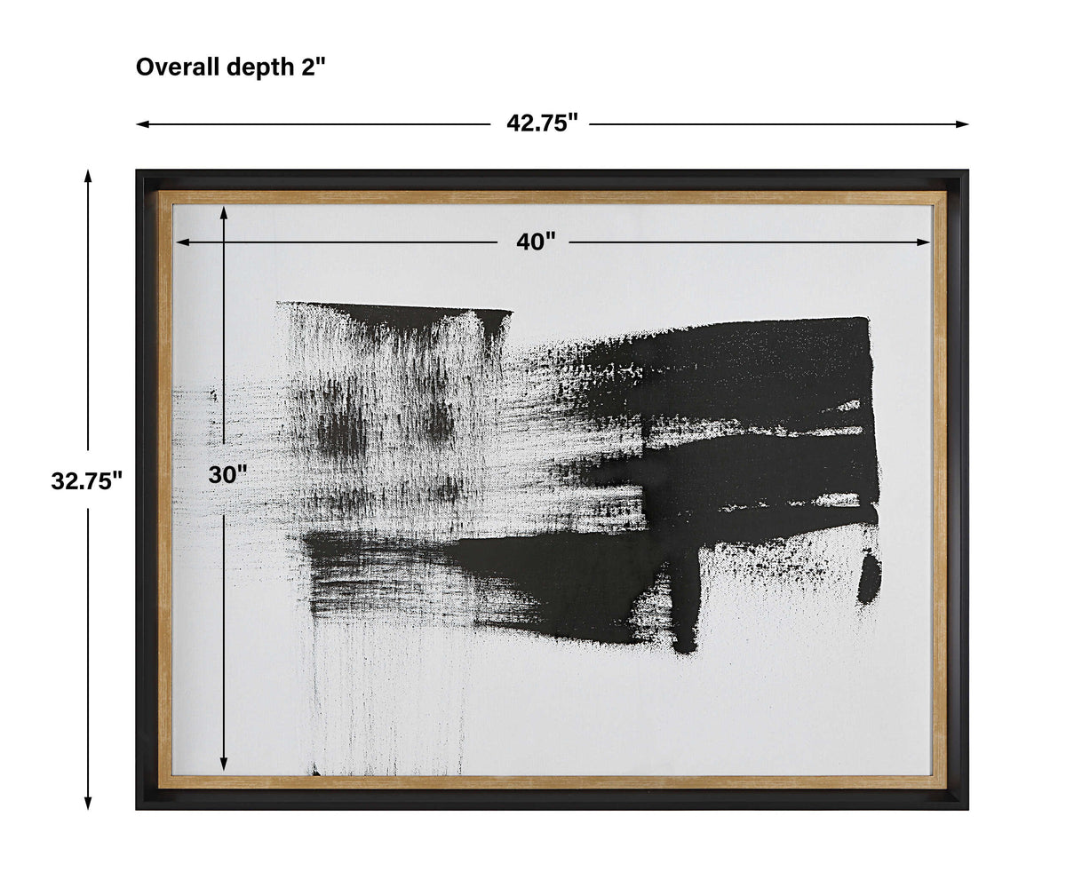 Mystere Black/White Framed Contemporary Print - Ornate Home