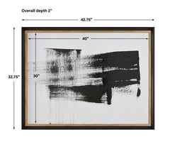 Mystere Black/White Framed Contemporary Print - Ornate Home