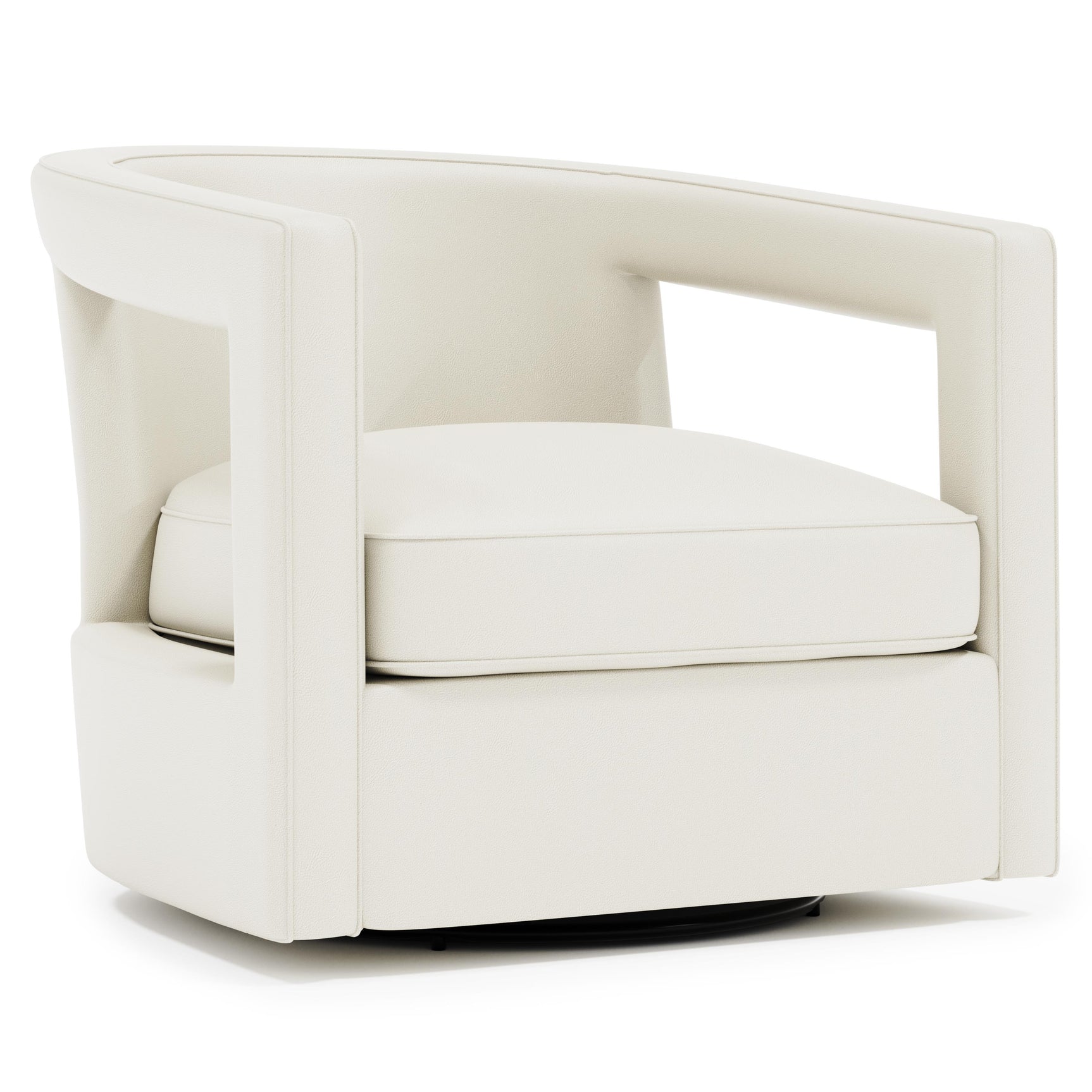Alana Ivory Swivel Chair Without Nails