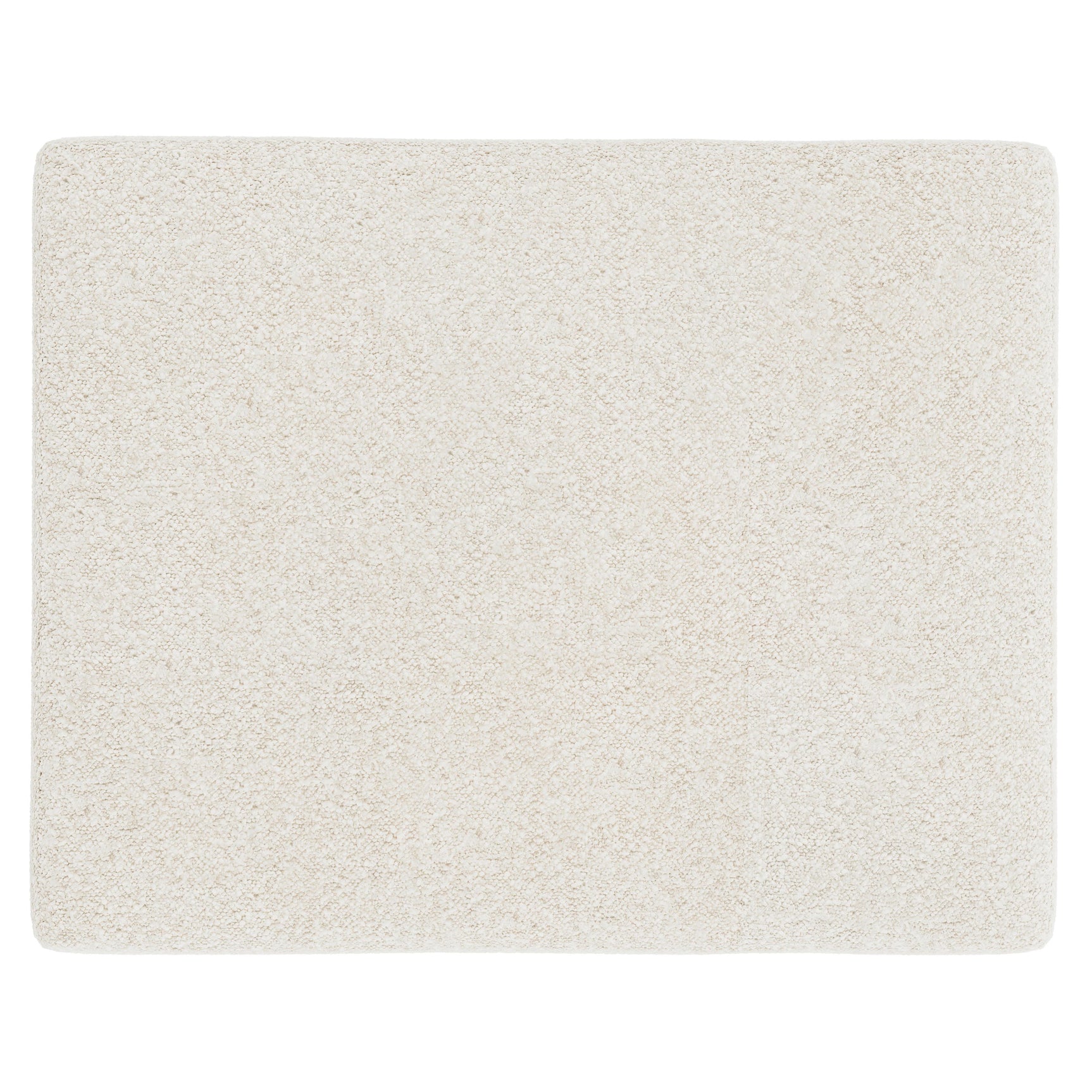Helena Ivory Ottoman Metal Foot