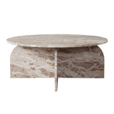 Nebula Panther Beige Marble Coffee Table - Ornate Home