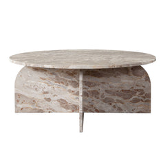 Nebula Panther Beige Marble Coffee Table - Ornate Home