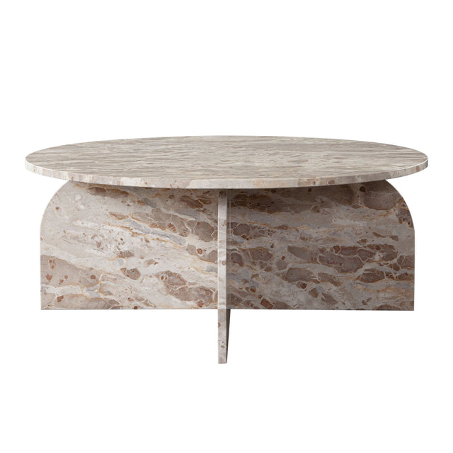 Nebula Panther Beige Marble Coffee Table - Ornate Home