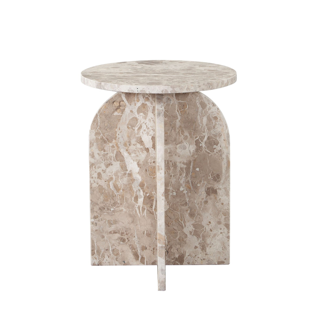 Nebula Panther Beige Marble End Table - Ornate Home