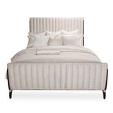 Paris Chic Espresso/Doeskin Eastern King Sleigh Bed