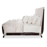Paris Chic Espresso/Doeskin Eastern King Sleigh Bed