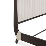 Paris Chic Espresso/Doeskin Eastern King Sleigh Bed