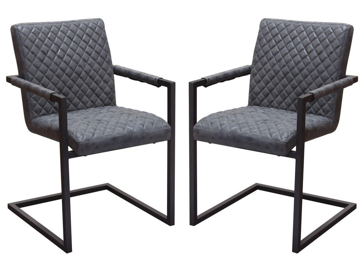 Nolan Charcoal Dining Chairs (Set of 2) - Ornate Home