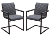 Nolan Charcoal Dining Chairs (Set of 2) - Ornate Home