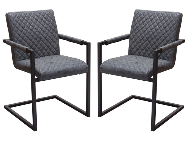 Nolan Charcoal Dining Chairs (Set of 2) - Ornate Home