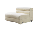 Larissa Bubble Ivory Boucle 2pc Curved Sectional Sofa - Ornate Home