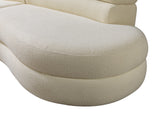 Larissa Bubble Ivory Boucle 2pc Curved Sectional Sofa - Ornate Home