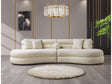 Larissa Bubble Ivory Boucle 2pc Curved Sectional Sofa - Ornate Home