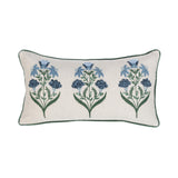 NV Belcourt Floral Natural/Blue 14x26 Throw Pillow (Set of 2) - Ornate Home