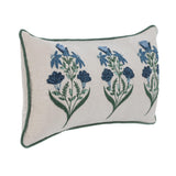 NV Belcourt Floral Natural/Blue 14x26 Throw Pillow (Set of 2) - Ornate Home