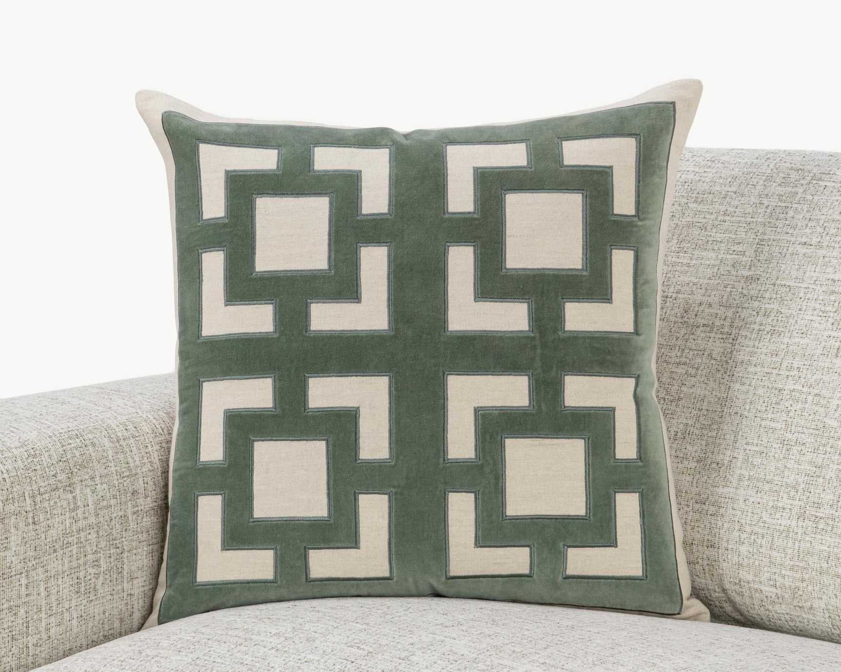 NV Corbin Jade Green 22x22 Throw Pillow (Set of 2) - Ornate Home