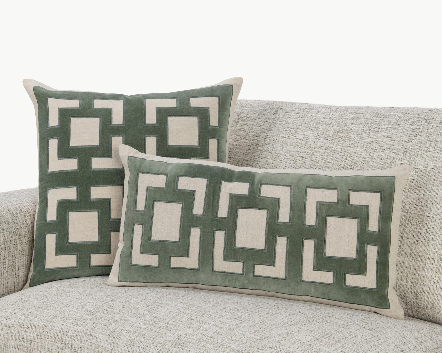 NV Corbin Jade Green 22x22 Throw Pillow (Set of 2) - Ornate Home