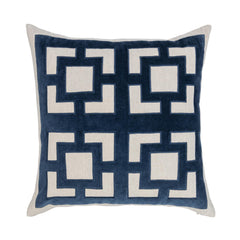 NV Corbin Navy Blue 22x22 Throw Pillow (Set of 2) - Ornate Home