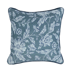 NV Davenport Denum Blue 22x22 Throw Pillow (Set of 2) - Ornate Home