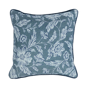 NV Davenport Denum Blue 22x22 Throw Pillow (Set of 2) - Ornate Home