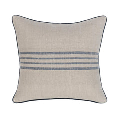 NV Newport Natural/Navy Multiple Sizes 22x22 Throw Pillow (Set of 2) - Ornate Home