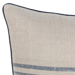 NV Newport Natural/Navy Multiple Sizes 22x22 Throw Pillow (Set of 2) - Ornate Home