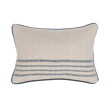 NV Newport Natural/Navy Multiple Sizes Throw Pillow (Set of 2) - Ornate Home