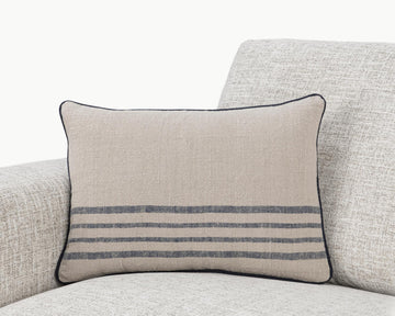 NV Newport Natural/Navy Multiple Sizes Throw Pillow (Set of 2) - Ornate Home