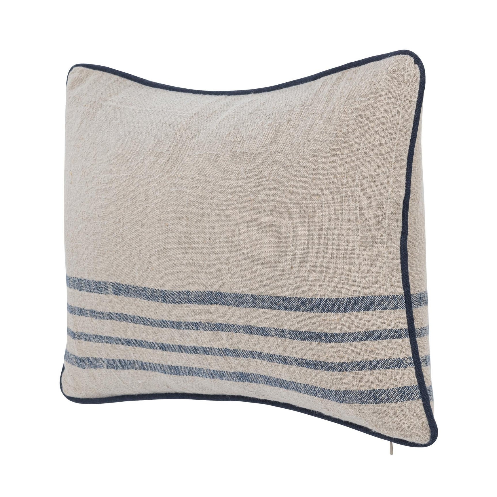 NV Newport Natural/Navy Multiple Sizes Throw Pillow (Set of 2) - Ornate Home