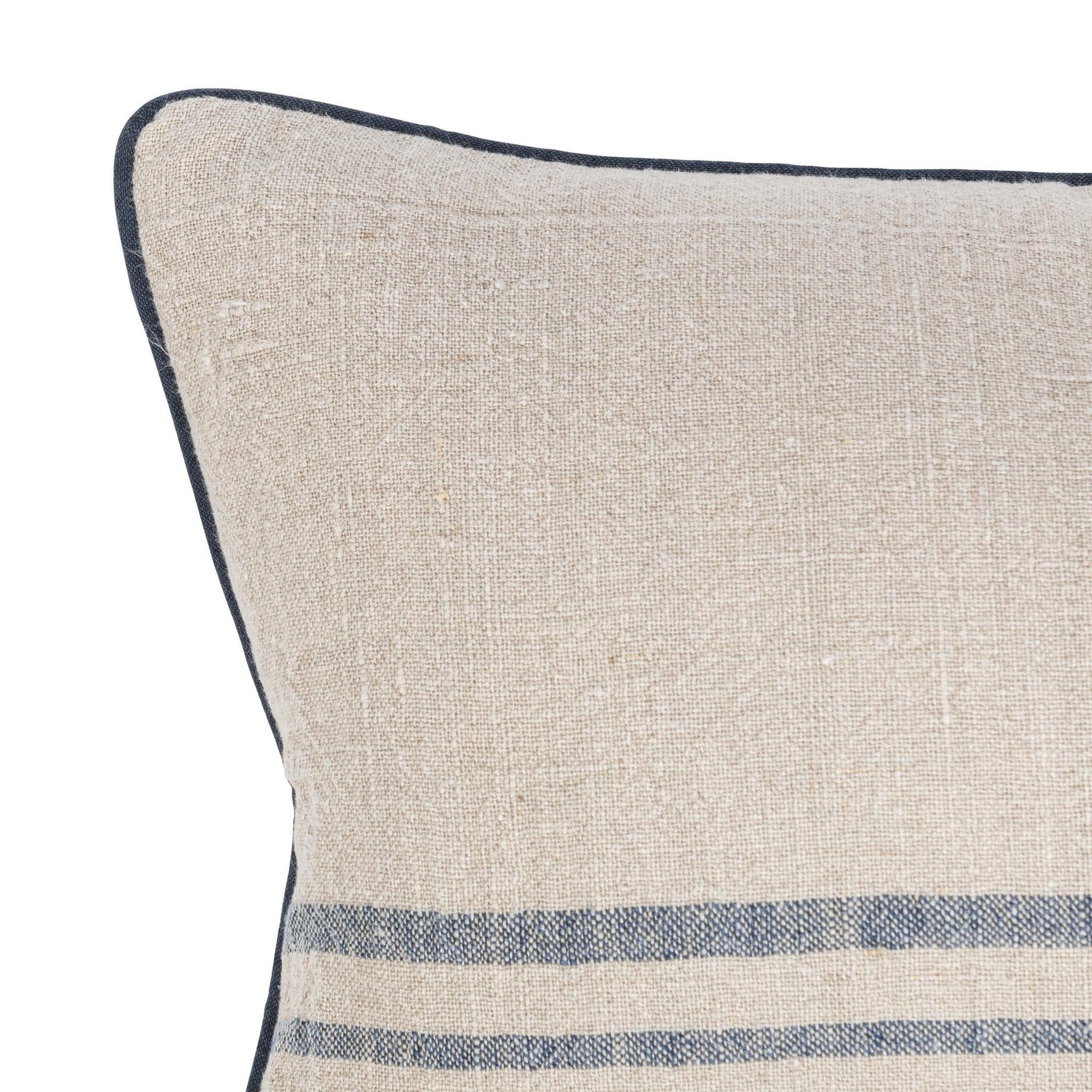 NV Newport Natural/Navy Multiple Sizes Throw Pillow (Set of 2) - Ornate Home