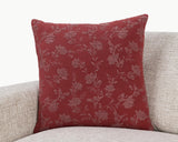 NV Rosecliff Burgundy Red Multiple Sizes 22x22 Throw Pillow (Set of 2) - Ornate Home
