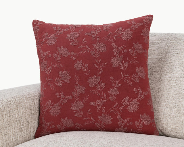 NV Rosecliff Burgundy Red Multiple Sizes 22x22 Throw Pillow (Set of 2) - Ornate Home