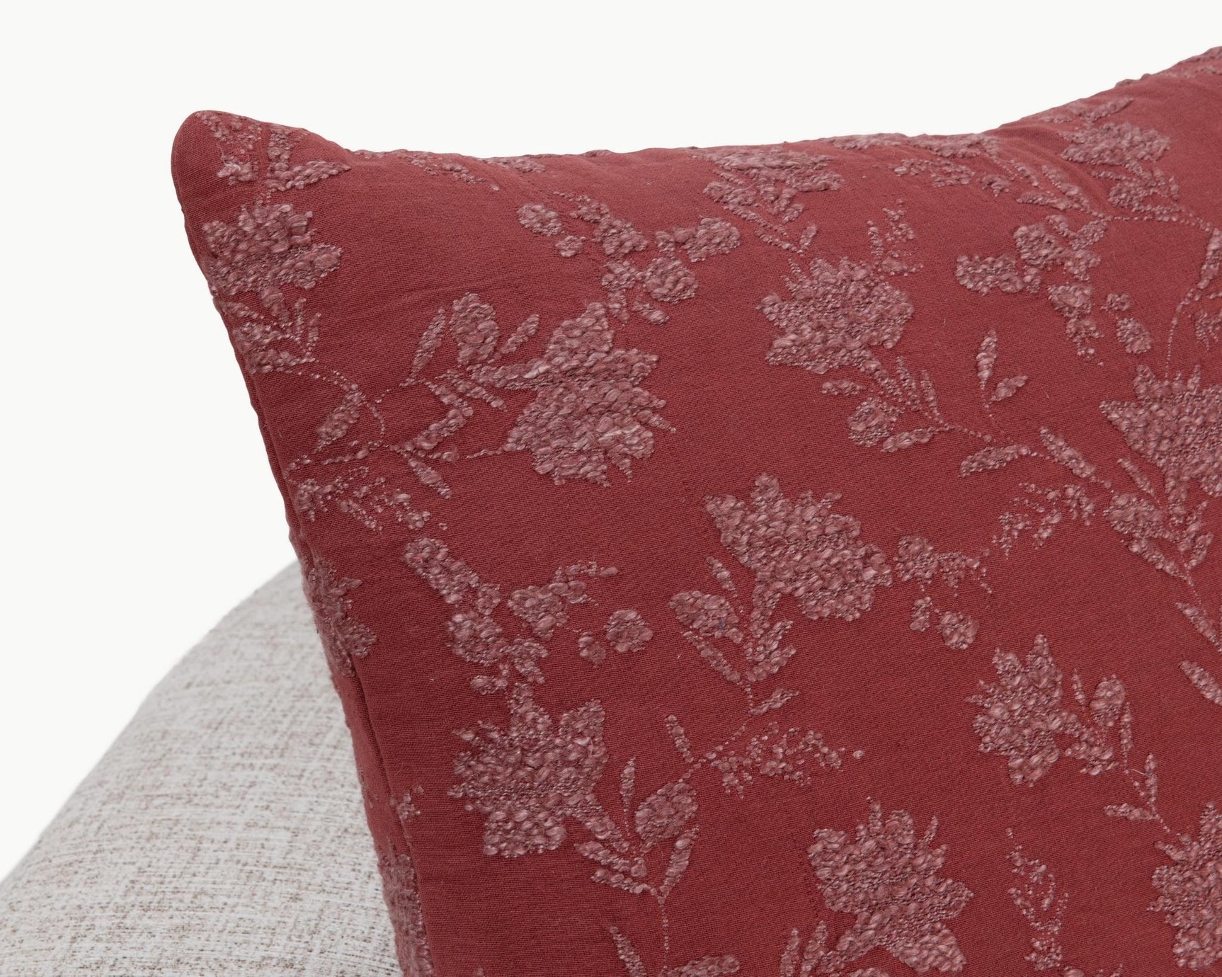 NV Rosecliff Burgundy Red Multiple Sizes 22x22 Throw Pillow (Set of 2) - Ornate Home