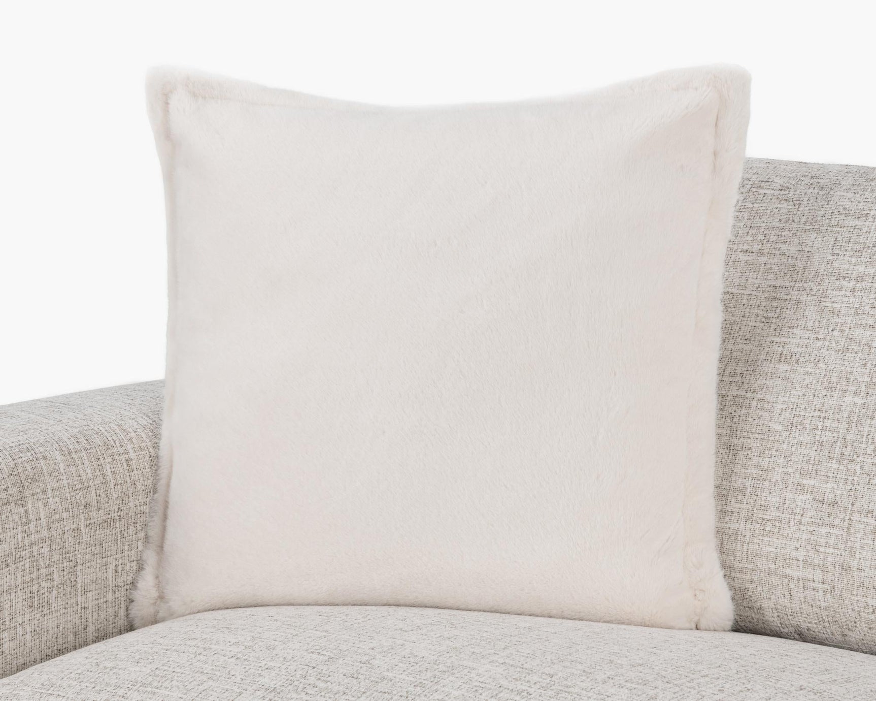 NV Taiga Ivory Faux Fur Multiple Sizes 22x22 Throw Pillow (Set of 2) - Ornate Home