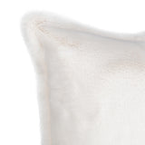 NV Taiga Ivory Faux Fur Multiple Sizes 22x22 Throw Pillow (Set of 2) - Ornate Home