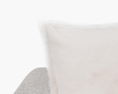 NV Taiga Ivory Faux Fur Multiple Sizes 22x22 Throw Pillow (Set of 2) - Ornate Home