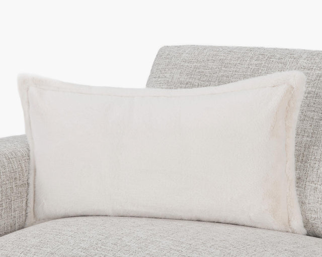 NV Taiga Ivory Faux Fur Multiple Sizes Throw Pillow (Set of 2) - Ornate Home