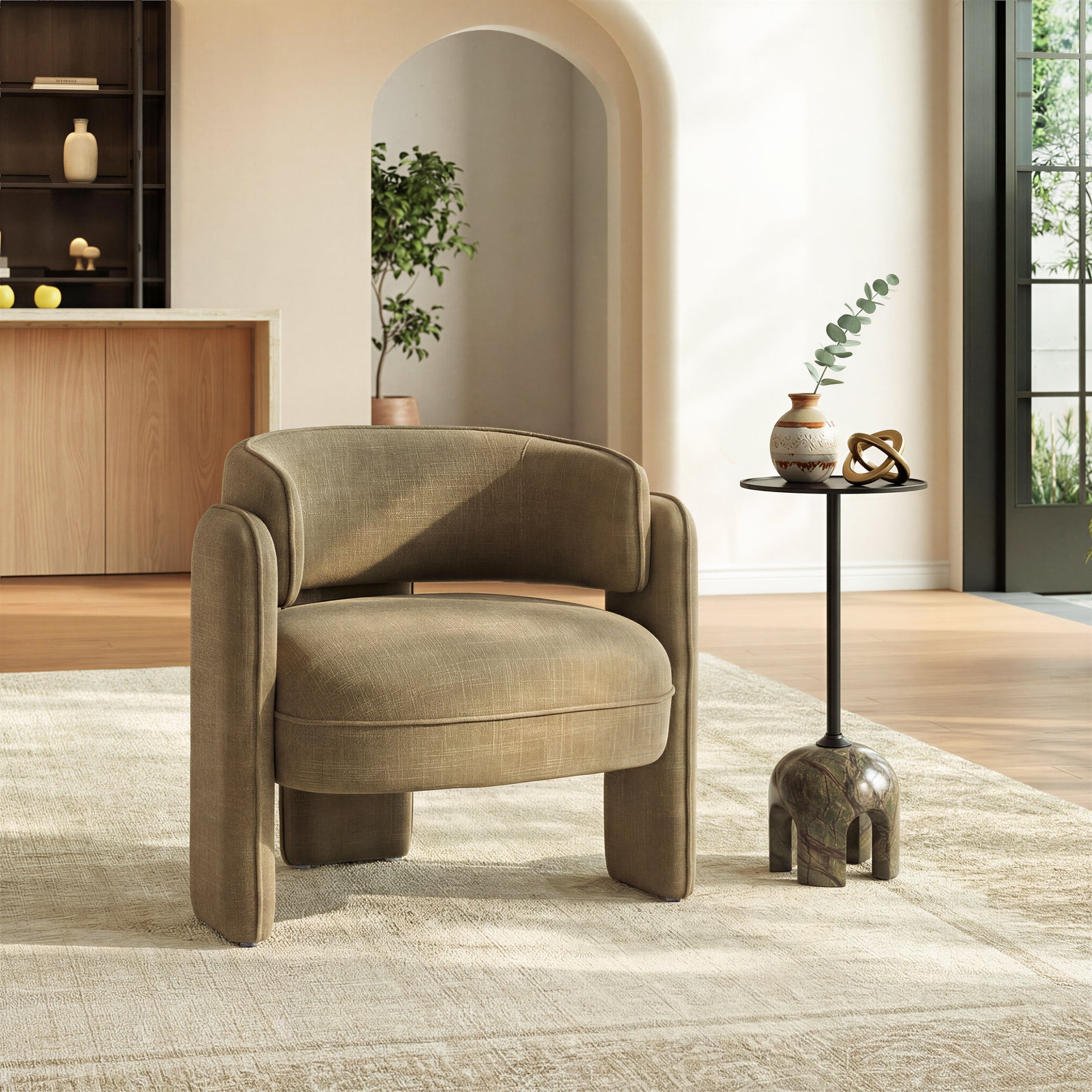 Naan Artichoke Green Accent Chair