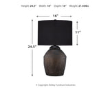 Naareman Metallic Black 2-Piece Lamp Set (Online Special Price) - Ornate Home