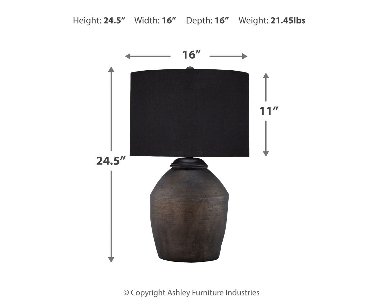 Naareman Metallic Black 2-Piece Lamp Set (Online Special Price) - Ornate Home