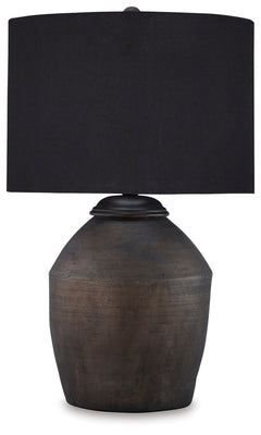 Naareman Metallic Black Table Lamp - Ornate Home