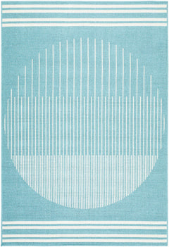 Nabil Aqua Outdoor Area Rug - Clearance - Ornate Home