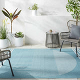 Nabil Aqua Outdoor Area Rug - Clearance - Ornate Home