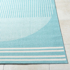 Nabil Aqua Outdoor Area Rug - Clearance - Ornate Home