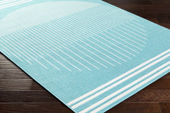 Nabil Aqua Outdoor Area Rug - Clearance - Ornate Home