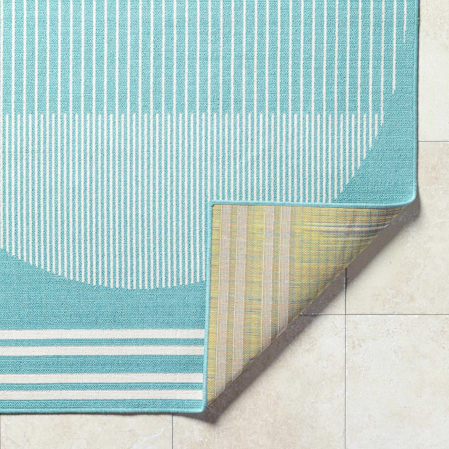 Nabil Aqua Outdoor Area Rug - Clearance - Ornate Home